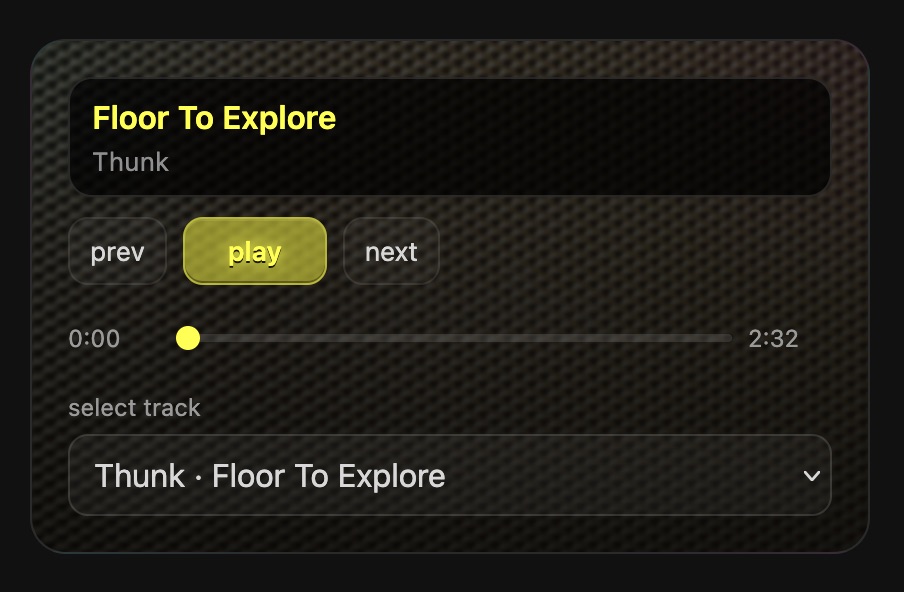 Screen grab of the new audio plater