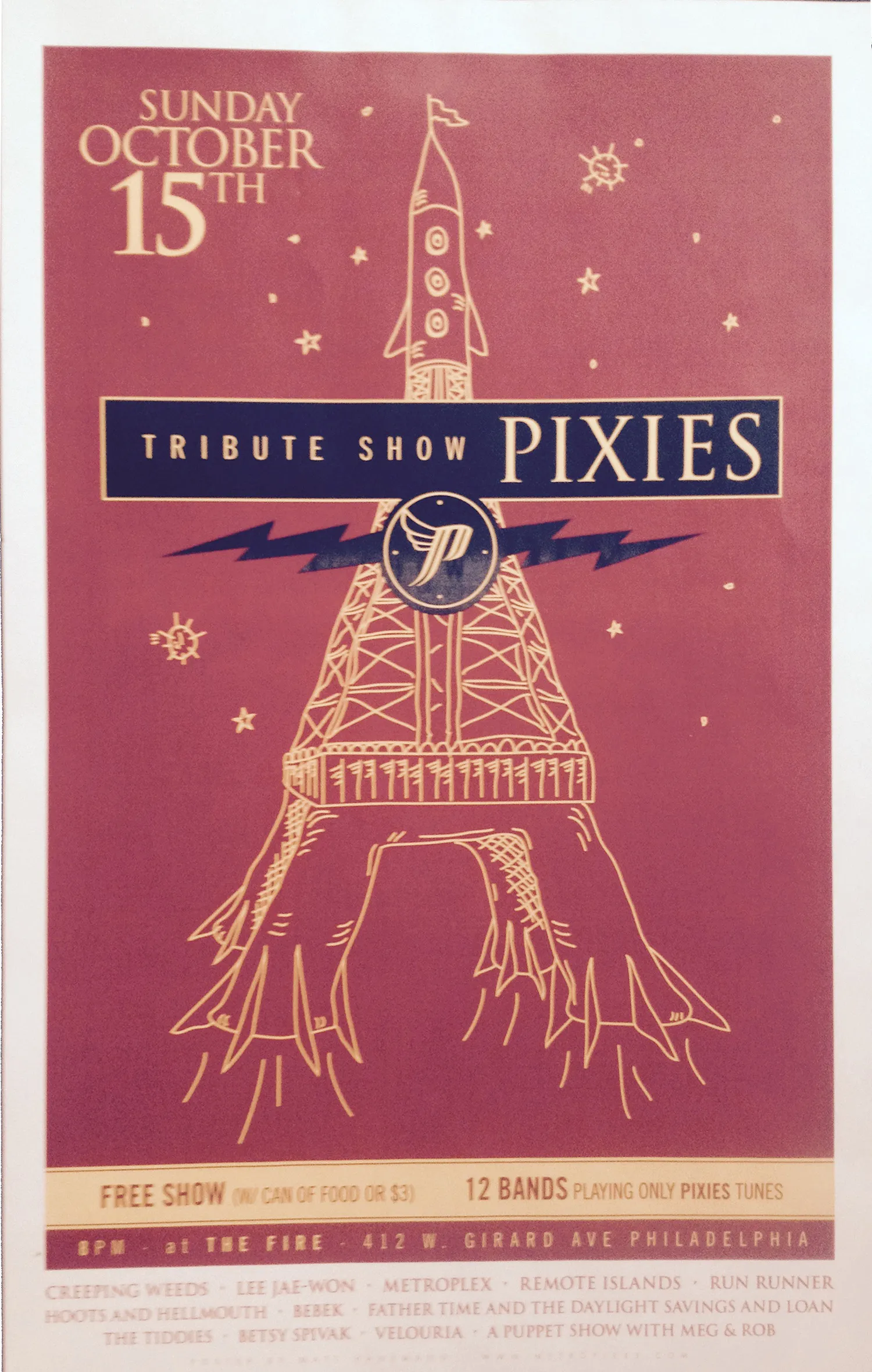 The Fire Pixies tribute poster